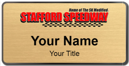 Custom name badges for Stafford Motor Speedway