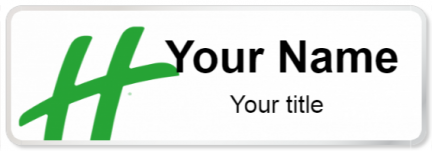 Custom name badges for Holiday Inn