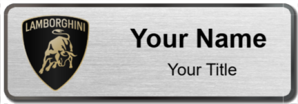 Custom name badges for Lamborghini