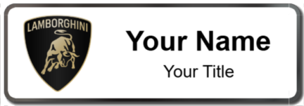 Custom name badges for Lamborghini