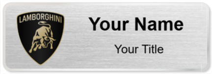 Custom name badges for Lamborghini