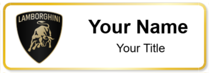 Custom name badges for Lamborghini