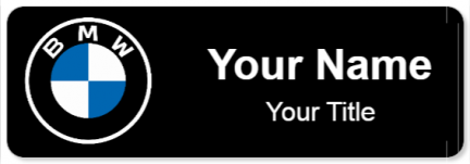 Custom name badges for BMW 2020 Logo