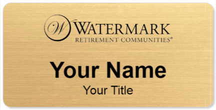 Custom name badges for Watermark Retirement Communities