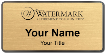 Custom name badges for Watermark Retirement Communities