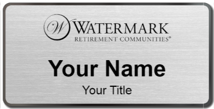 Custom name badges for Watermark Retirement Communities