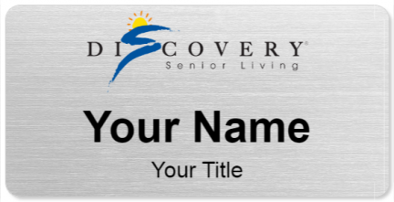 Custom name badges for Discovery Senior Living