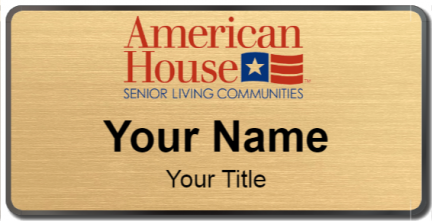 Custom name badges for American House Senior Living Communities