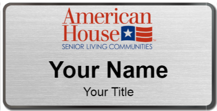 Custom name badges for American House Senior Living Communities