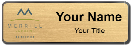 Custom name badges for Merrill Gardens