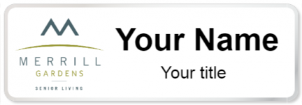 Custom name badges for Merrill Gardens