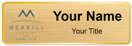 Custom name badges for Merrill Gardens