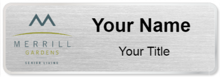 Custom name badges for Merrill Gardens