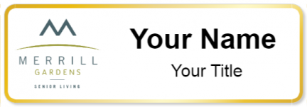 Custom name badges for Merrill Gardens