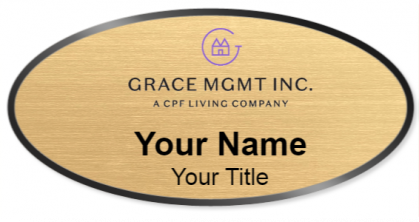 Custom name badges for Grace Management Inc