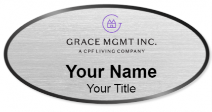 Custom name badges for Grace Management Inc