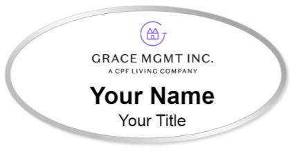 Custom name badges for Grace Management Inc