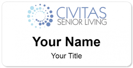 Custom name badges for Civitas Senior Living