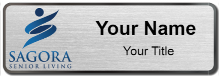 Custom name badges for Sagora Senior Living