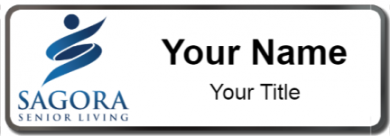 Custom name badges for Sagora Senior Living