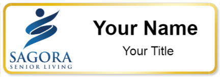 Custom name badges for Sagora Senior Living