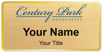 Custom name badges for Century Park Associates