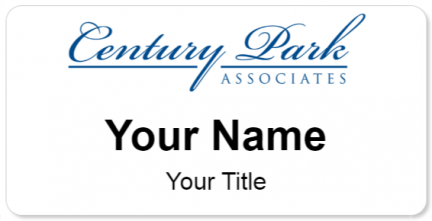 Custom name badges for Century Park Associates