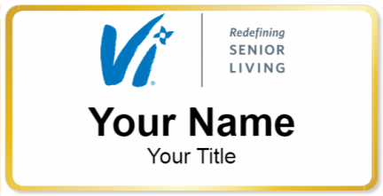 Custom name badges for Vi Senior Living