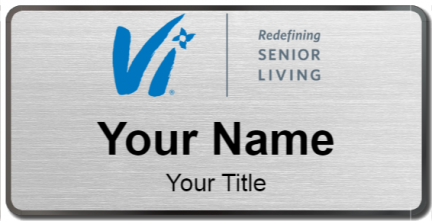Custom name badges for Vi Senior Living