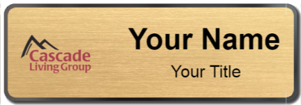 Custom name badges for Cascade Living Group
