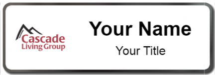 Custom name badges for Cascade Living Group