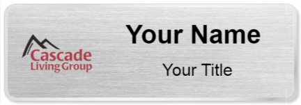 Custom name badges for Cascade Living Group