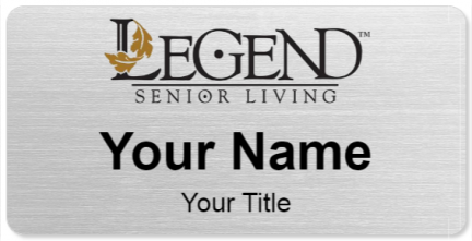 Custom name badges for Legend Senior Living