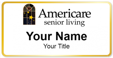 Custom name badges for Americare Senior Living