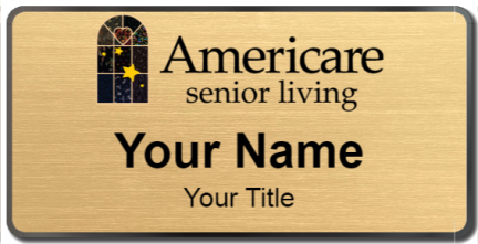 Custom name badges for Americare Senior Living