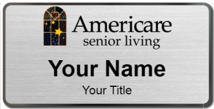 Custom name badges for Americare Senior Living