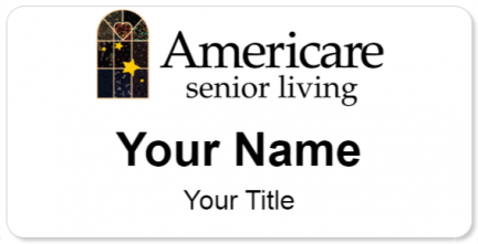 Custom name badges for Americare Senior Living