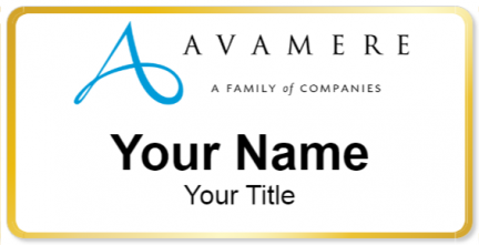 Custom name badges for Avamere Health Services