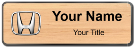 Custom name badges for Honda