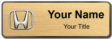 Custom name badges for Honda