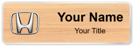 Custom name badges for Honda