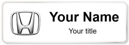 Custom name badges for Honda