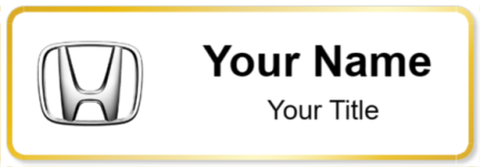 Custom name badges for Honda