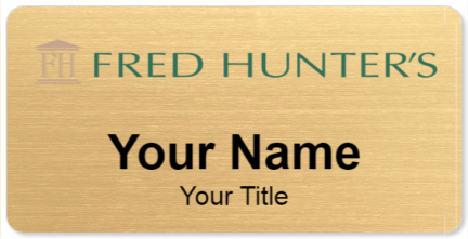 Custom name badges for Fred Hunters
