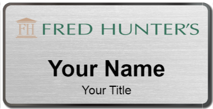 Custom name badges for Fred Hunters