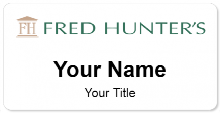 Custom name badges for Fred Hunters