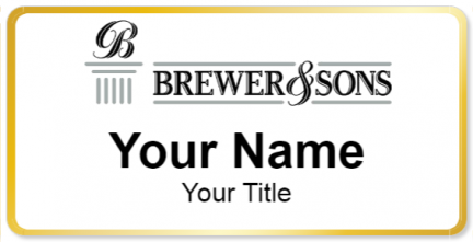 Custom name badges for Brewer & Sons Funeral Homes