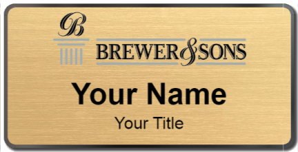 Custom name badges for Brewer & Sons Funeral Homes