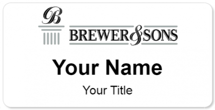 Custom name badges for Brewer & Sons Funeral Homes