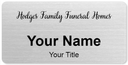 Custom name badges for Hodges Family Funeral Home & Cremation Center